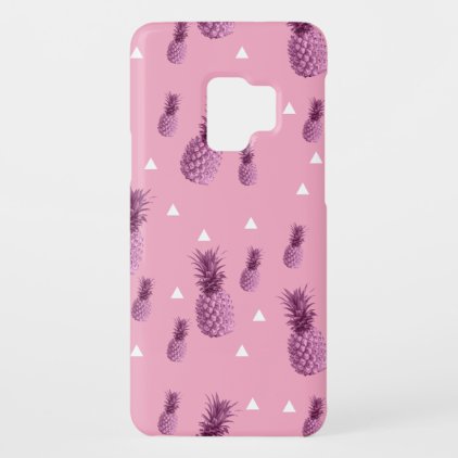 Summer tropical pink pineapple triangles pattern Case-Mate samsung galaxy s9 case