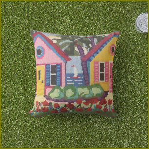 SUMMER TROPICAL SETTING SAILBOAT WATER OUTDOOR PILLOW
