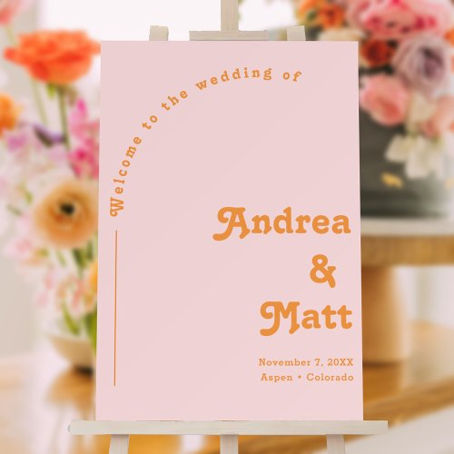 Summer Tropical Wedding Welcome Sign