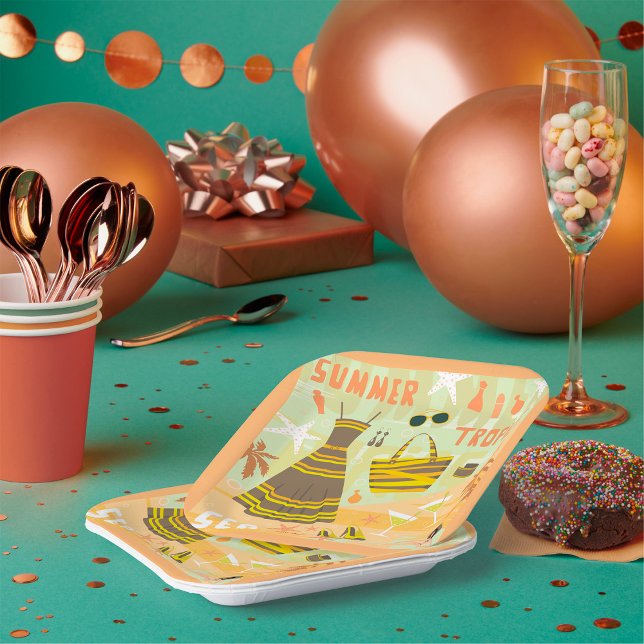 Summer Tropics Paper Plates (Creator Uploaded)