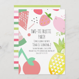 Summer Tutti Fruitti Tropical Huge Fruits Invitation