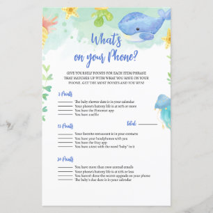 Summer Under the Sea Baby Shower Game