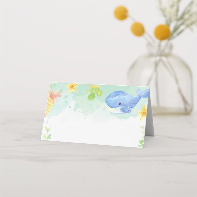 Summer Under the Sea Baby Shower Place Card (Front)