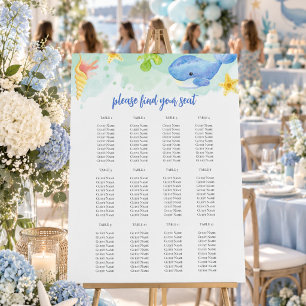 Summer Under the Sea Baby Shower Seating Chart Foam Board