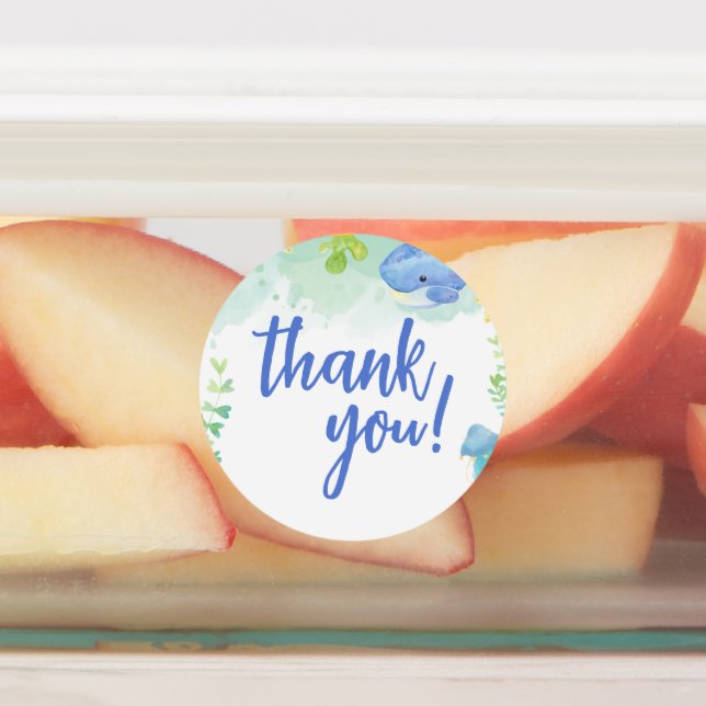 Summer Under the Sea Baby Shower Thank you Labels (Affixed)
