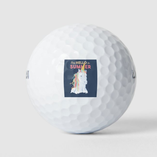 Summer Unicorn Golf Balls