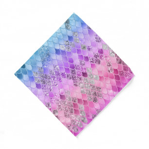 Summer Unicorn Mermaid Scales 1 Bandana