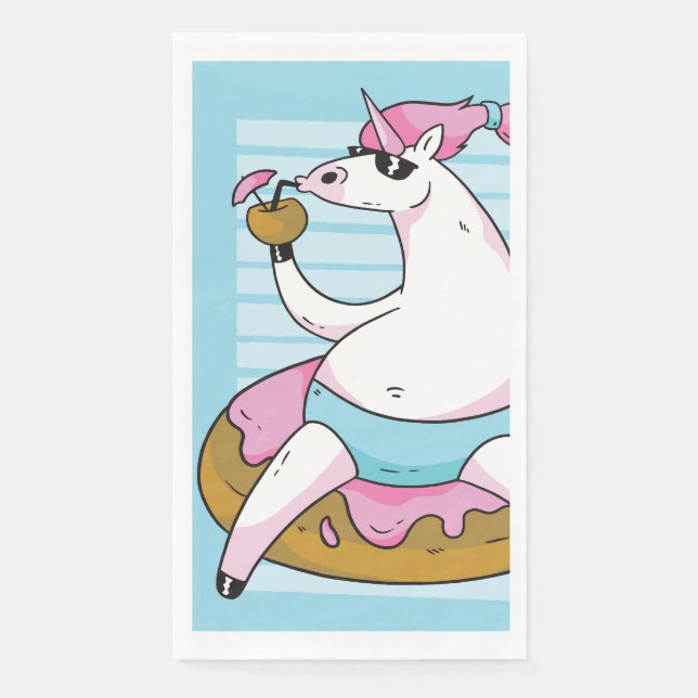 Summer Unicorn Paper Guest Towels (Front)