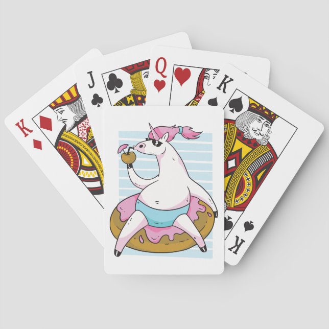 Summer Unicorn Poker Cards (Back)