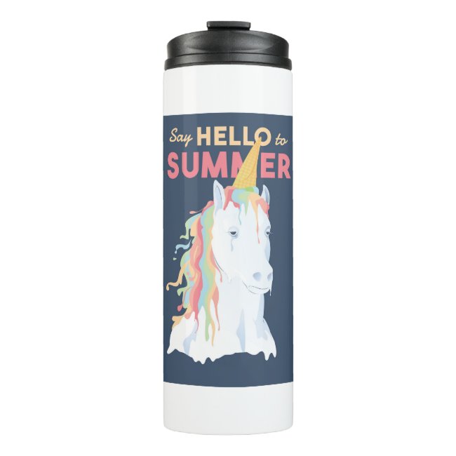 Summer Unicorn Thermal Tumbler