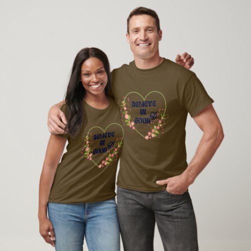 Summer Unisex Floral Heart  Quote B I G Clothing T_Shirt