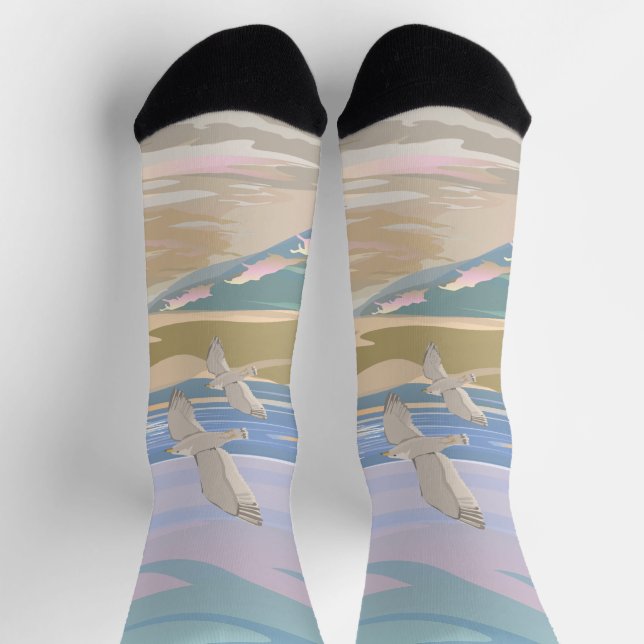 Summer Vacation Beach Socks (Top)