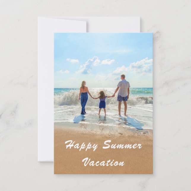 Summer Vacation Card Your Favorite Photo and Text (Front)