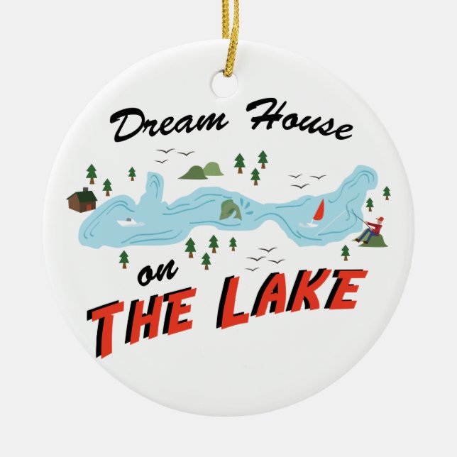 Summer Vacation Ceramic Ornament (Front)