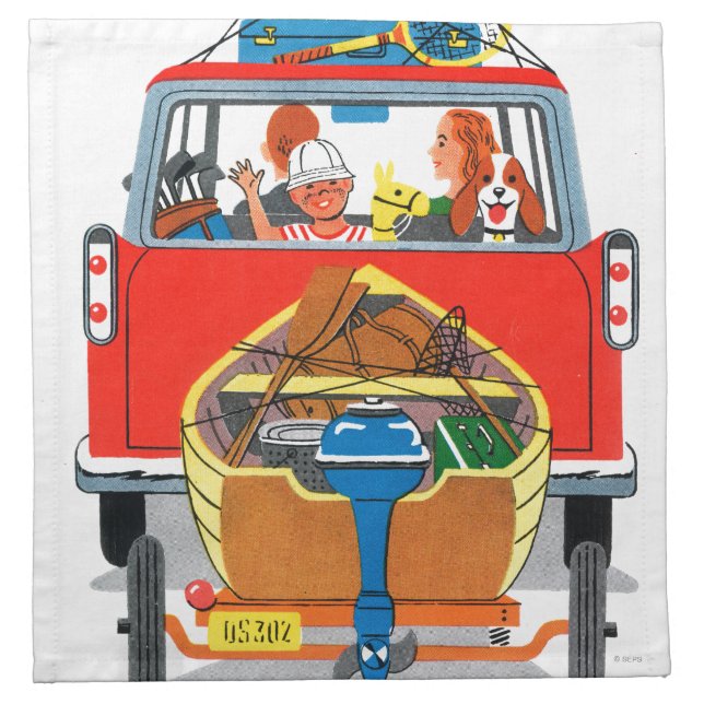 Summer Vacation Cloth Napkin (Front)