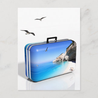 Summer vacation concept postcard