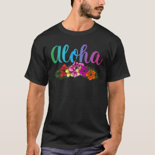 Summer Vacation Cute Hibiscus Flower Hawaii Aloha T-Shirt