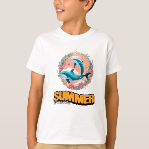 Summer Vacation Dolphin T_Shirt