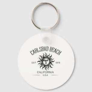 Summer Vacation Est 1915 California Carlsd Beach V Keychain