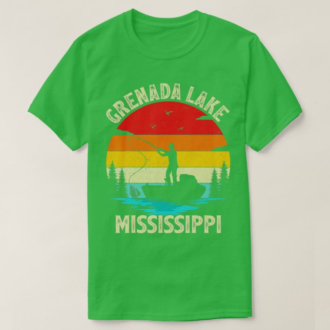 Summer Vacation Fishing Vintage Mississippi Grenad T-Shirt (Design Front)