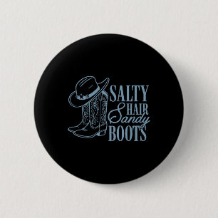 Summer Vacation Holiday Beach Coastal Cowgirl 1 Button
