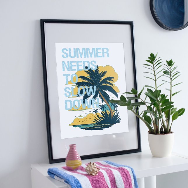 Summer vacation illustration. poster (Creator Uploaded)