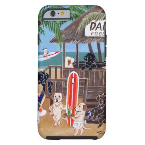 Summer Vacation Labradors Painting Tough iPhone 6 Case