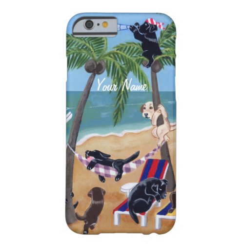 Summer Vacation Labradors Painting Barely There iPhone 6 Case