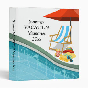 Summer Vacation Memories Photo 3 Ring Binder
