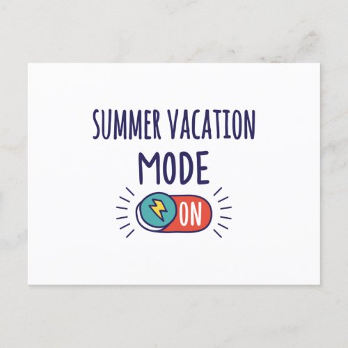 Summer Vacation mode On Postcard