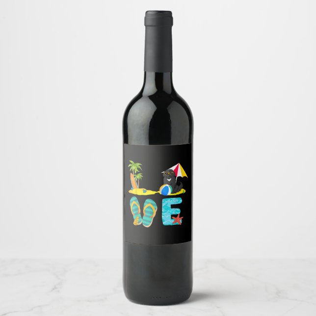 Summer vacation newfoundland | Love newfoundland Wine Label (Front)