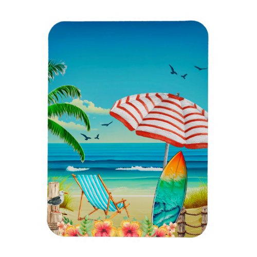 Summer vacation on the beach Relaxation Magnet