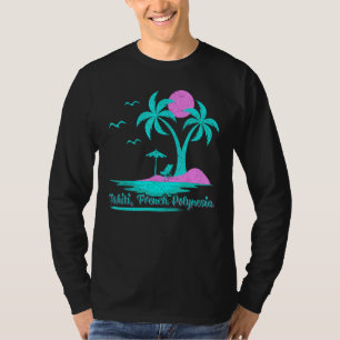 Summer Vacation Palm Tree French Polynesia Tahiti  T-Shirt