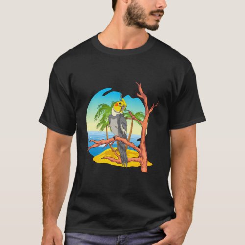 Summer Vacation Palm Trees Tropical Bird Parrot Co T_Shirt
