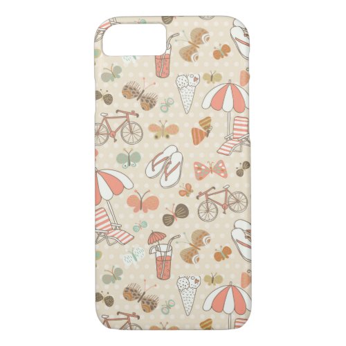 Summer Vacation Pattern iPhone 87 Case