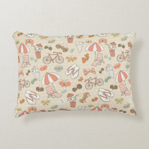 Summer Vacation Pattern Decorative Pillow