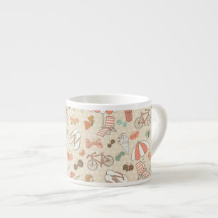 Summer Vacation Pattern Espresso Cup