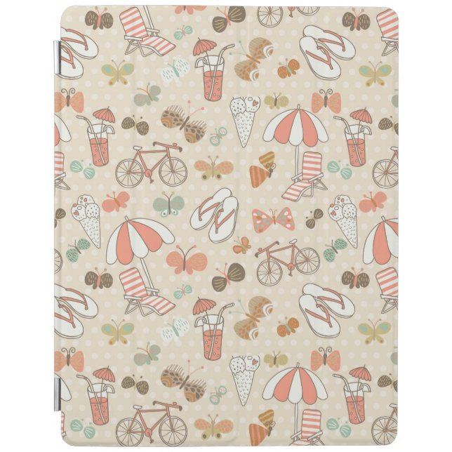 Summer Vacation Pattern iPad Smart Cover (Front)