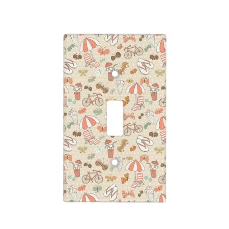 Summer Vacation Pattern Light Switch Cover