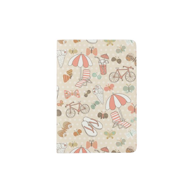 Summer Vacation Pattern Passport Holder (Front)