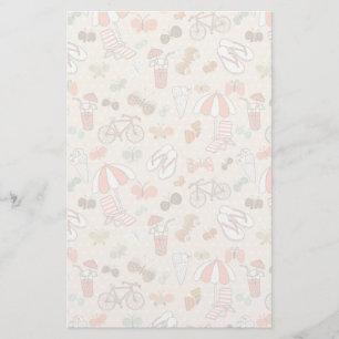 Summer Vacation Pattern Stationery