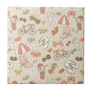 Summer Vacation Pattern Tile