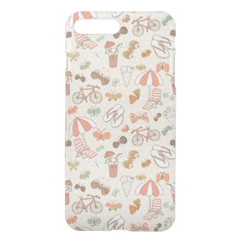 Summer Vacation Pattern Iphone 8 Plus/7 Plus Case by trendzilla at Zazzle