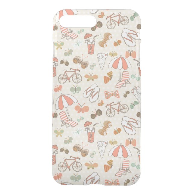 Summer Vacation Pattern Uncommon iPhone Case (Back)