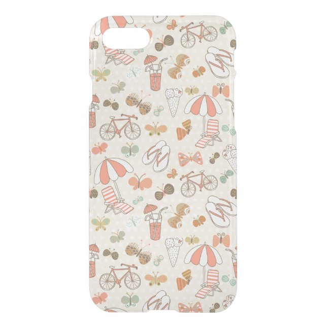 Summer Vacation Pattern Uncommon iPhone Case (Back)