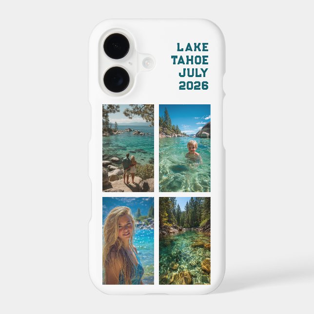 Summer Vacation Photo Collage Case-Mate iPhone Case (Back)