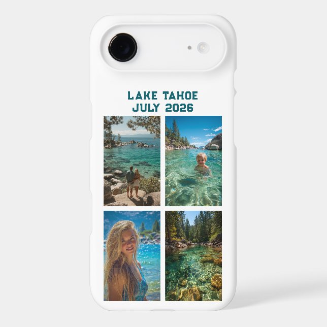 Summer Vacation Photo Collage Case-Mate iPhone Case (Back)