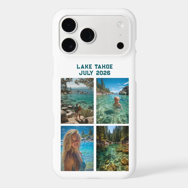 Summer Vacation Photo Collage Case-Mate iPhone Case (Back)