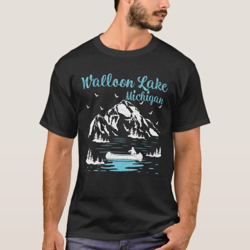 Summer Vacation Retro Michigan Walloon Lake T_Shirt