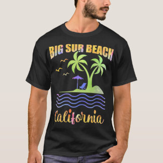 Summer Vacation Retro Sunset California Big Sur Be T-Shirt